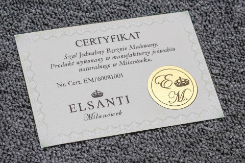 EM-3123 Jedwabny Szalik Ręcznie Malowany EM-3123 Jedwabny Szalik Ręcznie Malowany